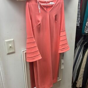 Calvin Klein Pink Long Sleeve Dress